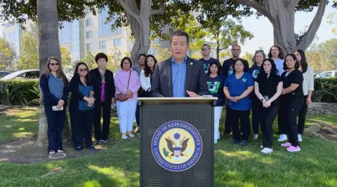 Rep. Min at Medicaid Press Conference