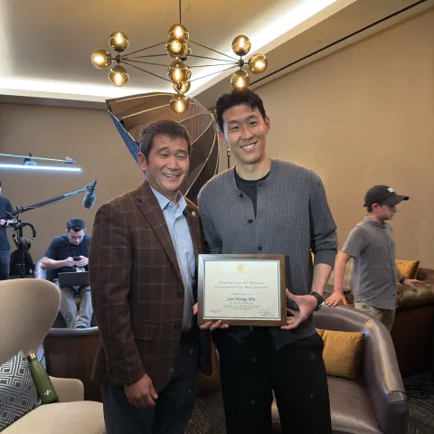 Rep. Min with Son Heung-Min